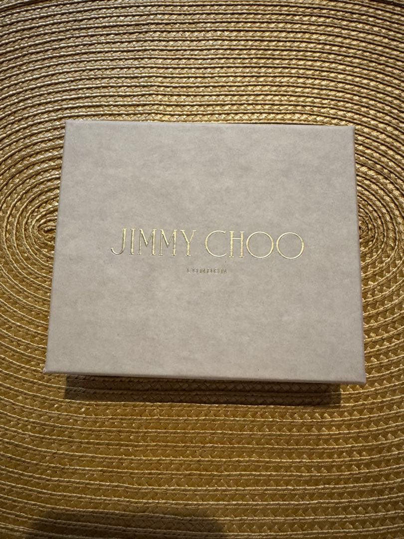 JIMMY CHOO ブラック レザー キーホルダー