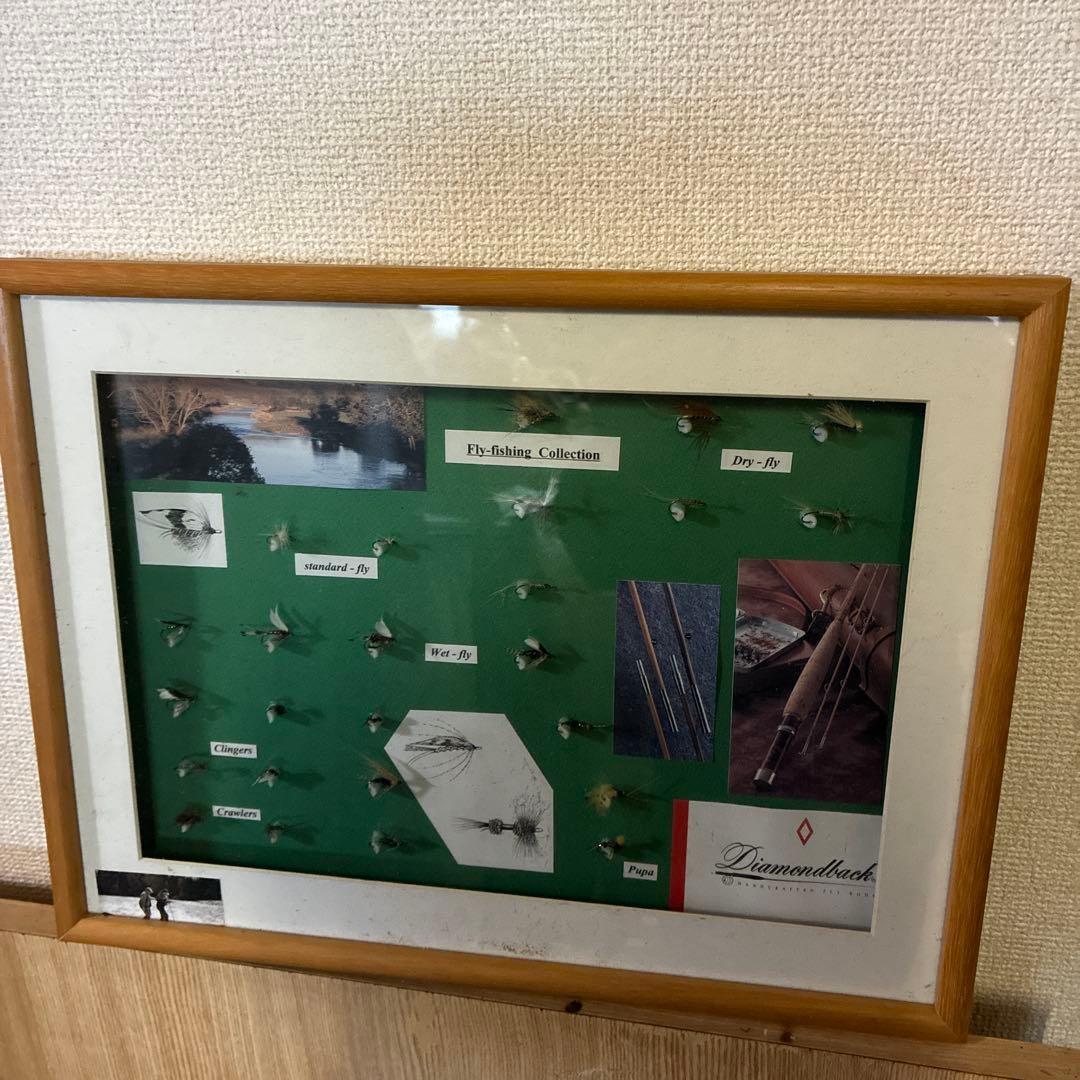 毛針額入り．25個の毛針 渓流釣りに使う毛針の高級額入り。