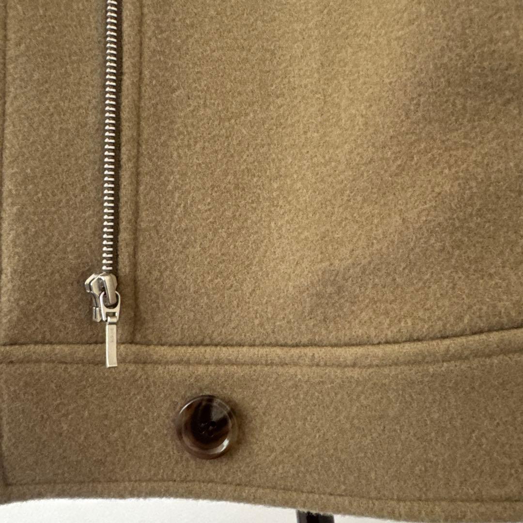 新品⭐︎simウールモッサジップジャケット オリーブカーキウール混合コート