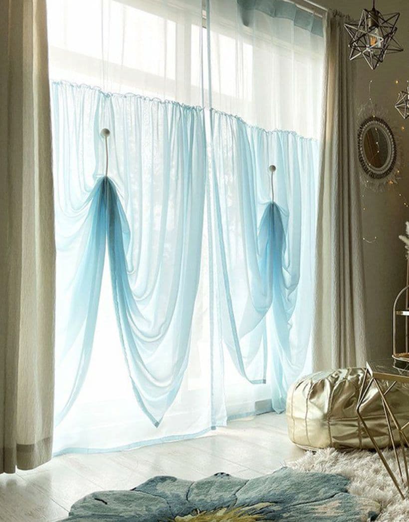 レースカーテン　フリル　姫系　2枚1組