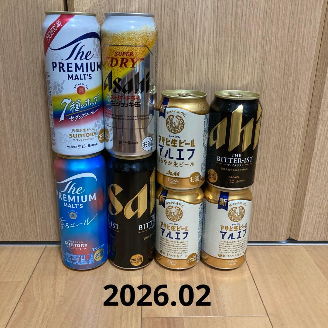 缶ビール、発泡酒、缶酎ハイ等　合計58本