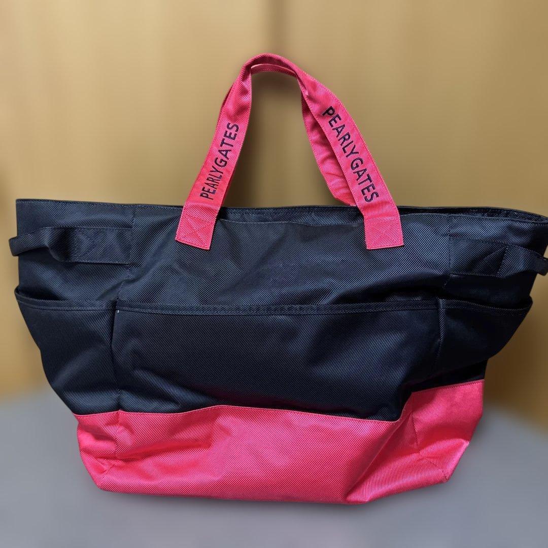 PEARLY GATES 大容量トートバッグ さくらシリーズ　ブラック/レッド