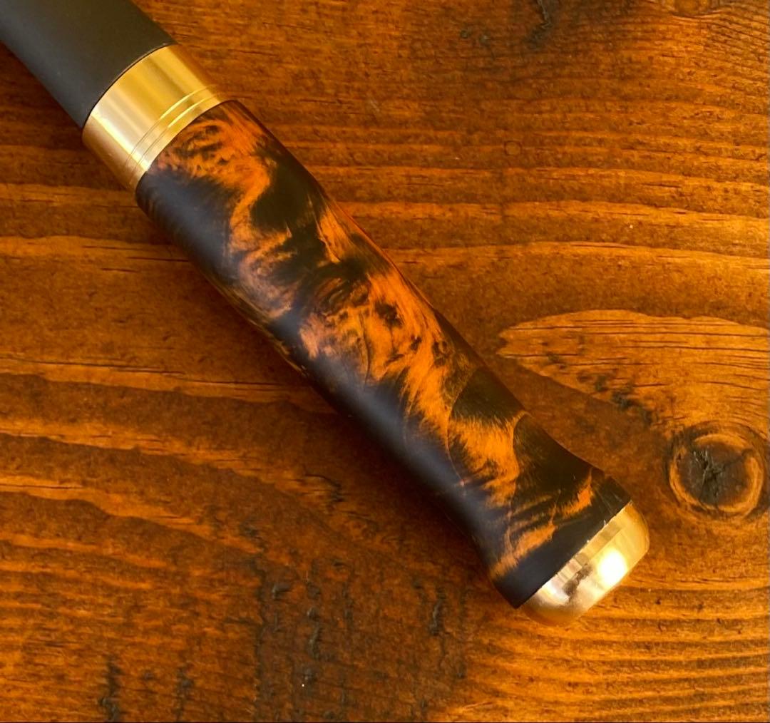 渓流釣りセット　トラウトロッド　スピニングリール　ウッドノブ　天然木グリップ