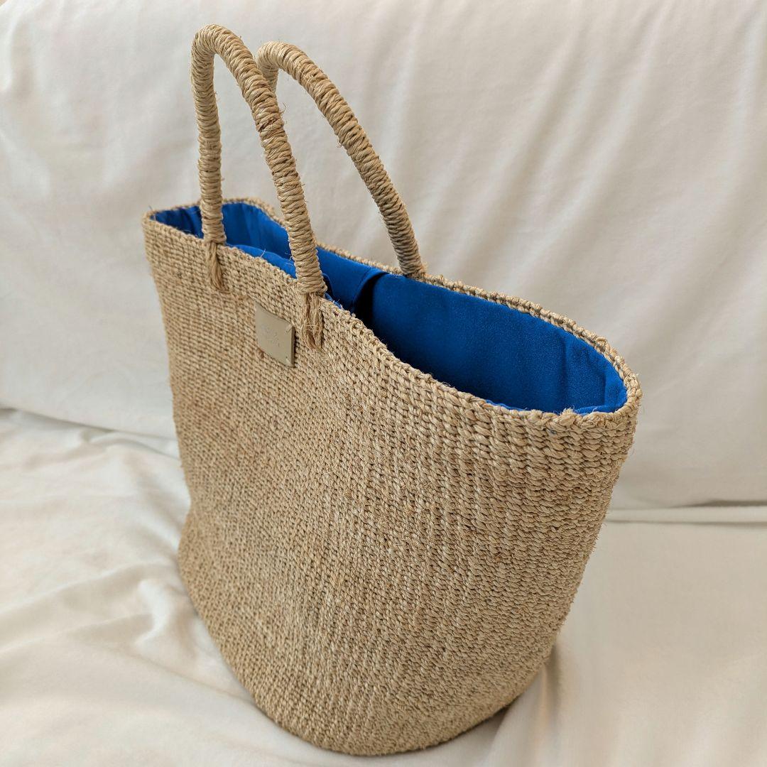 美品　agnès b.VOYAGE　アニエスベー　スカーフ　かごバッグ　天然素材