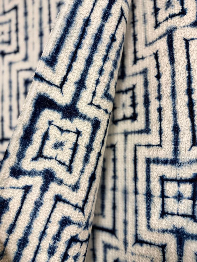 N 「片野絞り」民藝 藍染絞り職人 片野かほり 藍染絞り布 国展 有松絞り