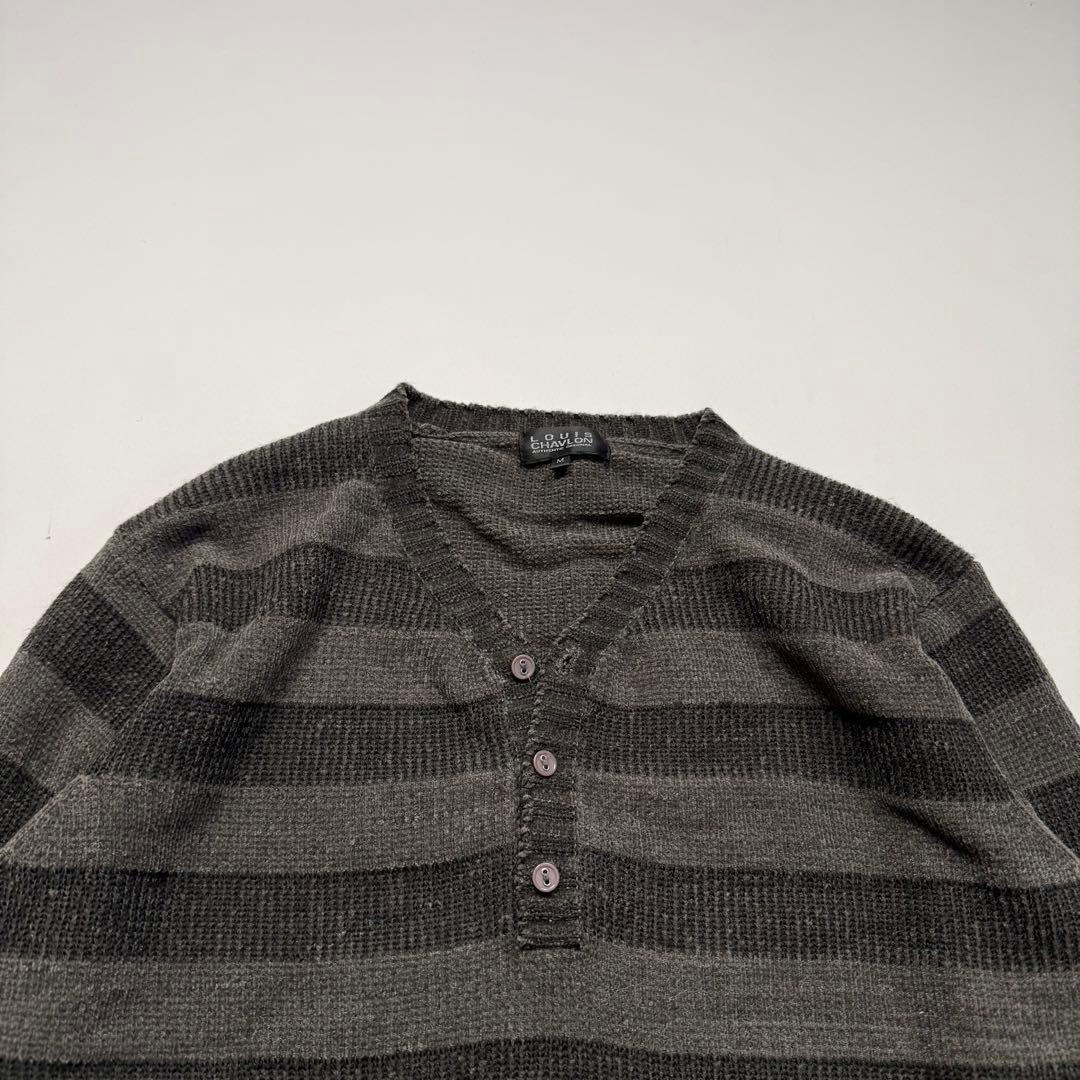 トップス 2000s Border henry neck tops