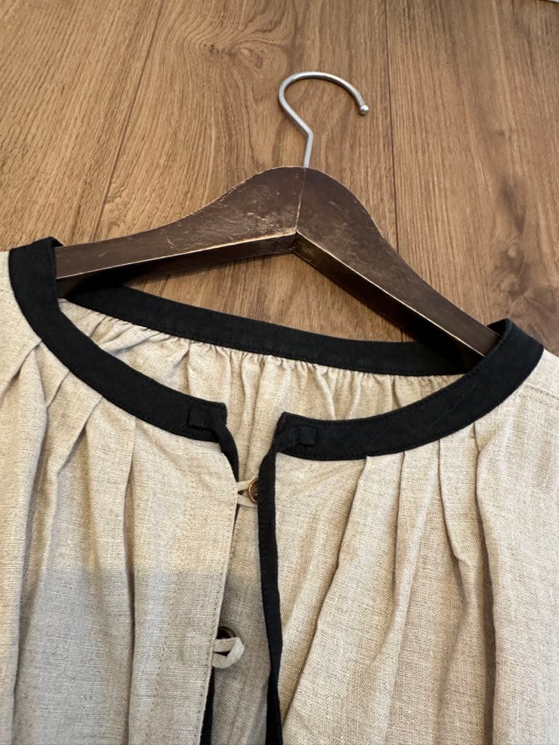 ネストローブ nest Robe リネンショートスモックブラウス