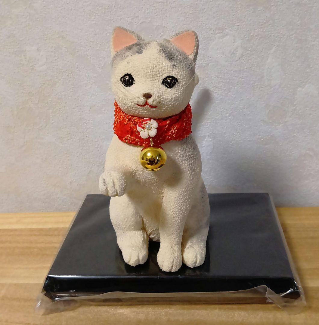 招き子猫　古布縮緬　ハンドメイド　手作り