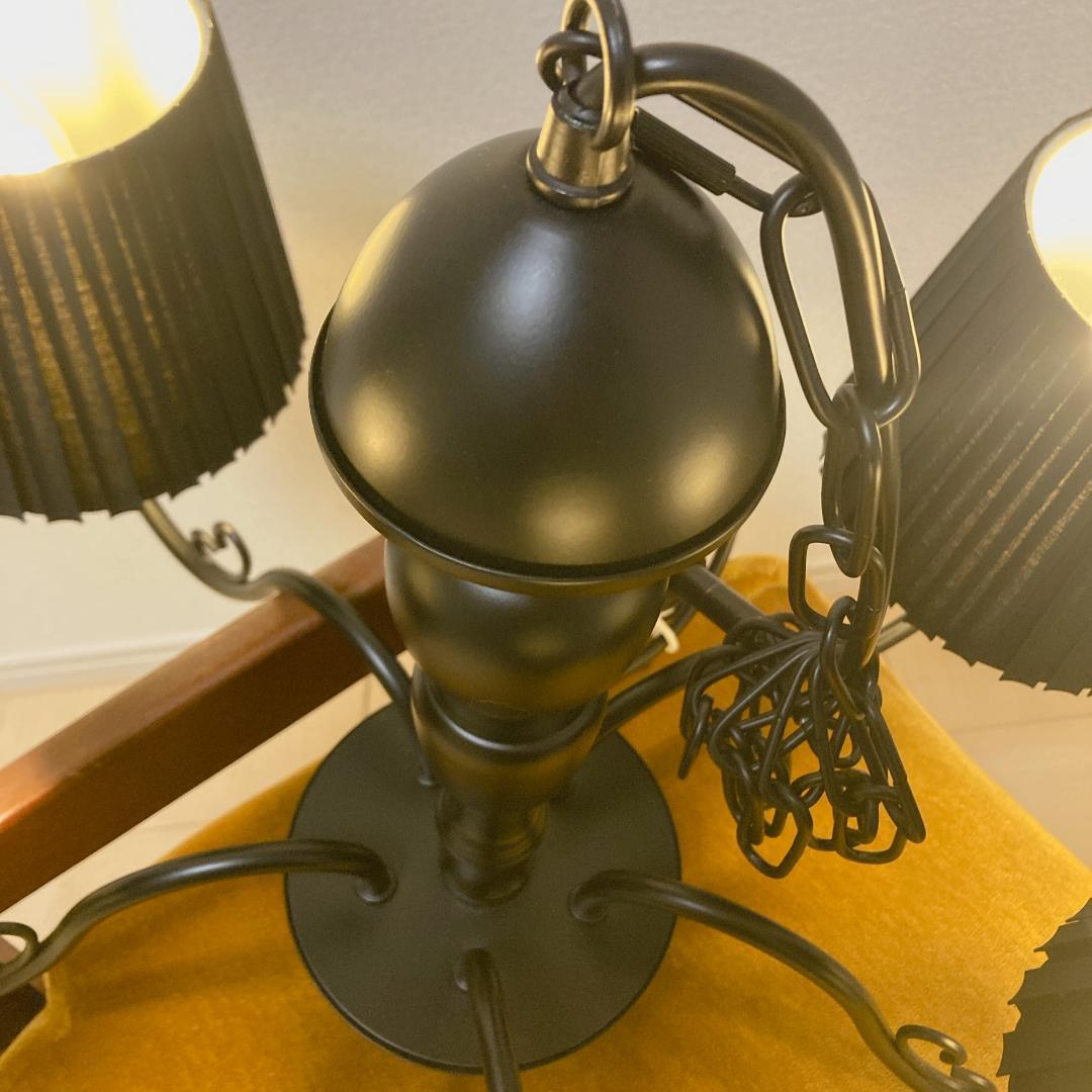 【美品】Francfranc シュペルブ シャンデリア 5灯 黒 フランフラン