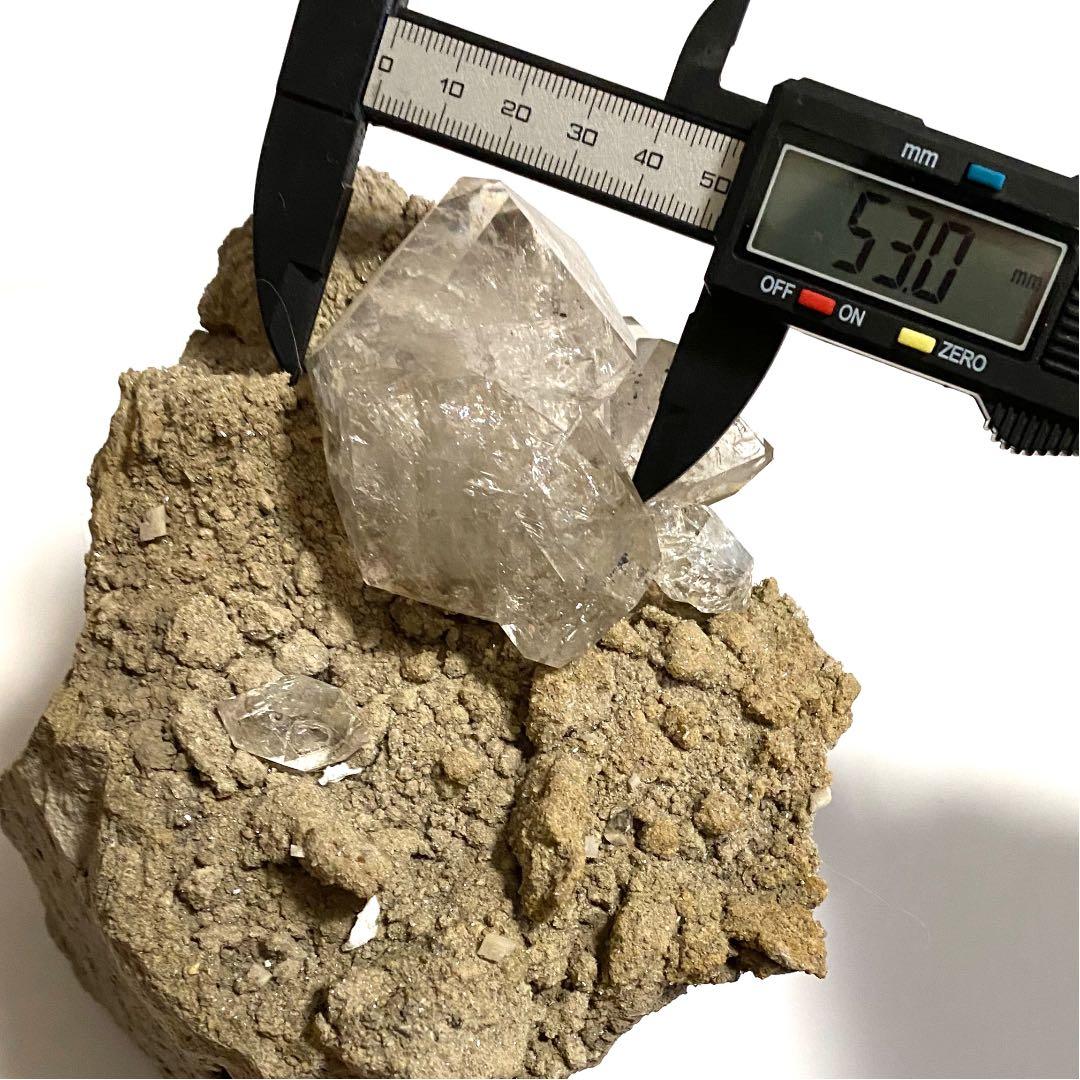 激レア超特大サイズ 母岩付き虹多め 2779g特大 ハーキマーダイアモンド原石