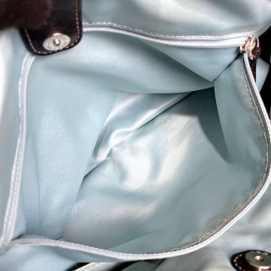 COACH ハンドバッグ シグネチャー キャンバス レザー ショルダー ブラック