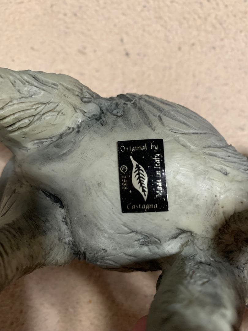 カスターニャ　イタリア製置物　 アンティーク　アフリカゾウ　castagna