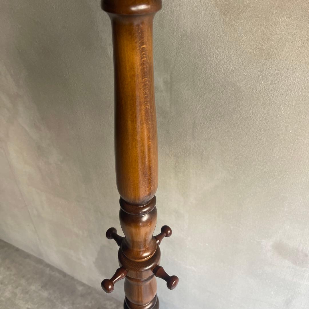 美品　カリモク コロニアル ハンガーラック ポールスタンド