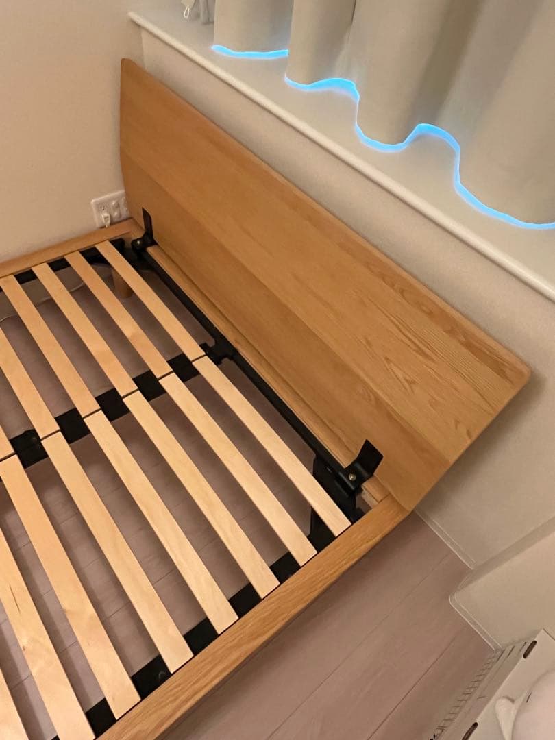 無印良品 ベッドフレーム ダブル ヘッドボード&マットレス付 バラ売り可