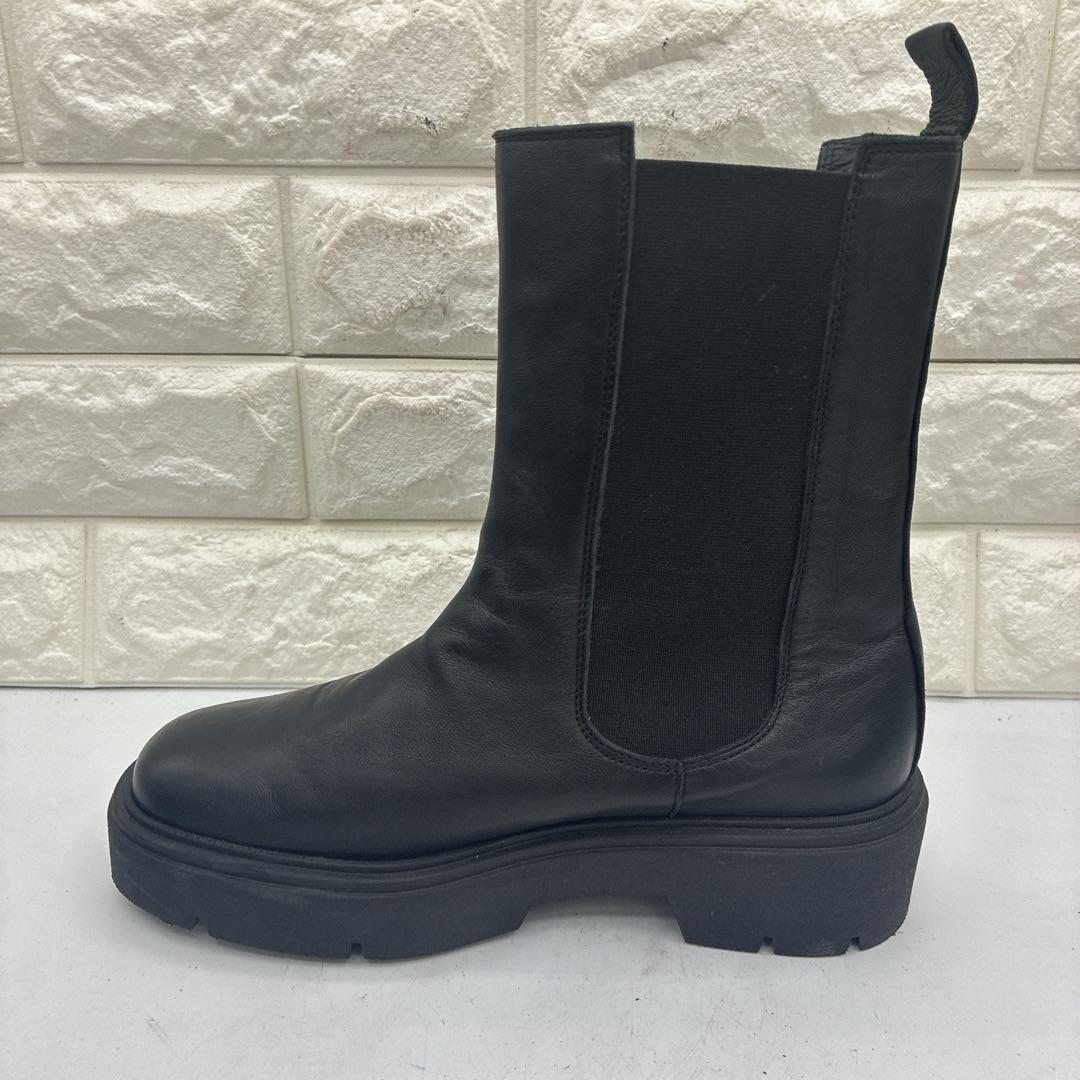 【美品】コルソローマ サイドゴアブーツ 38 チェルシー トラックソール 黒