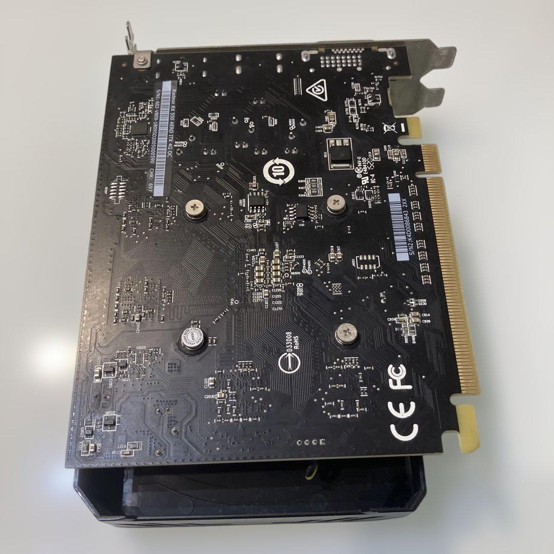 MSI Radeon RX 550 AERO ITX 4G OC 動作確認済