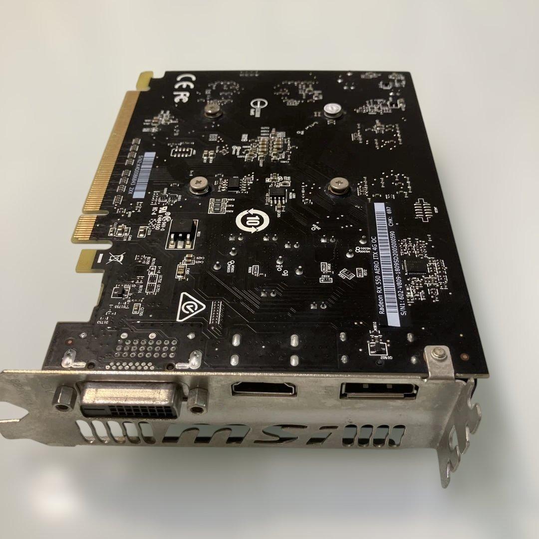 MSI Radeon RX 550 AERO ITX 4G OC 動作確認済