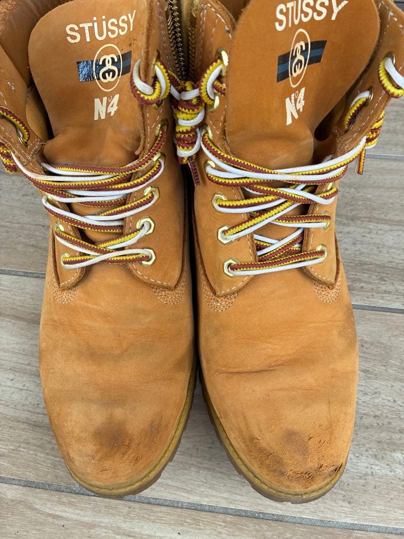 ティンバーランド、STÜSSY N4 コラボ、ワークブーツ ブラウン26.5cm