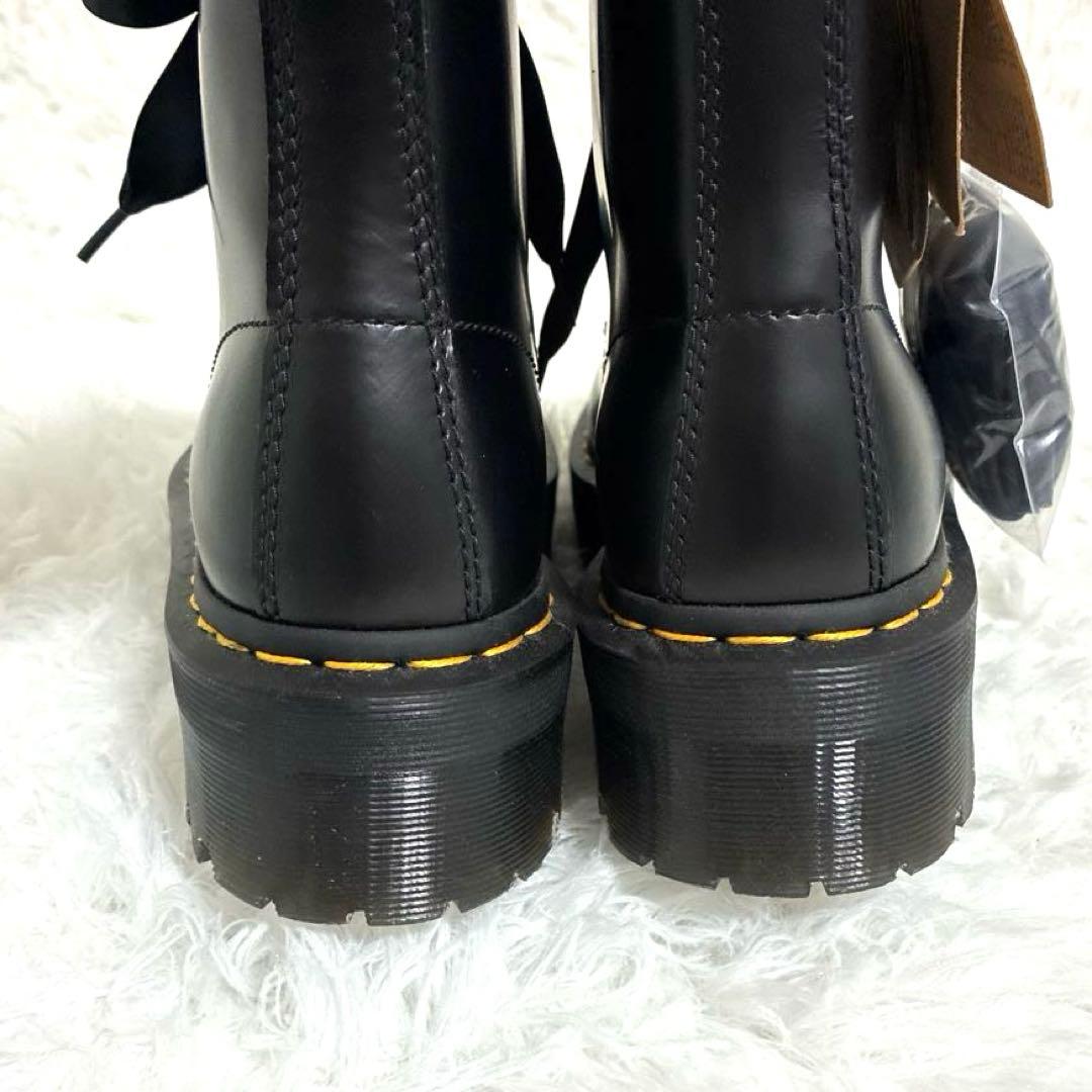 Dr.Martens ドクターマーチン 6ホール リボン ブラック レザー 厚底