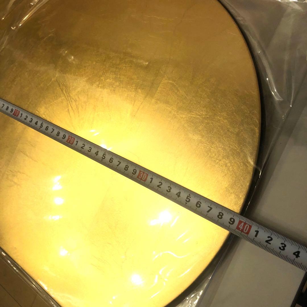 お盆　トレー　漆器 半月プレースマット L ゴールド(洋金箔) プレート　膳