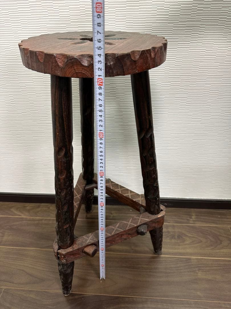 ハイスツール 置物台 花台 フラワースタンド　レトロ アンティーク　コンソール