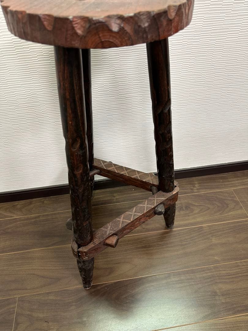 ハイスツール 置物台 花台 フラワースタンド　レトロ アンティーク　コンソール