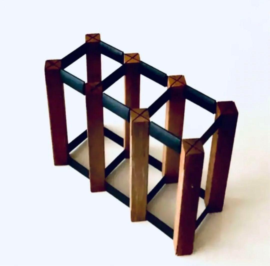 ワイン付きます★オブジェにも素敵〜な【ワインラック】横置き、縦置きが可能★美品〜