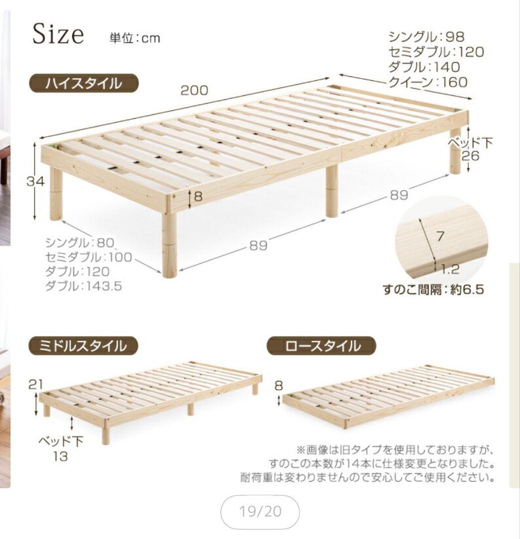 ダブルベッド　マットレス、フレームセット