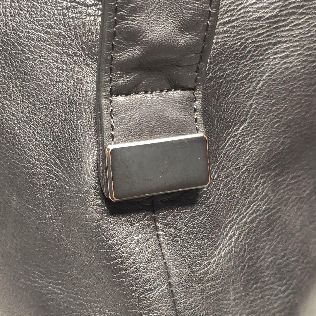 【美品】ミヤケデザインスタジオ ワンショルダー トートバッグ レザー ブラック