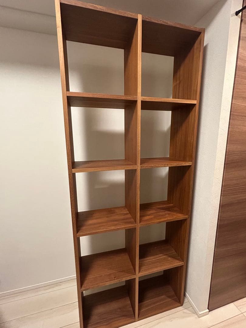 無印良品　スタッキングシェルフ　5段×2列　ウォールナット