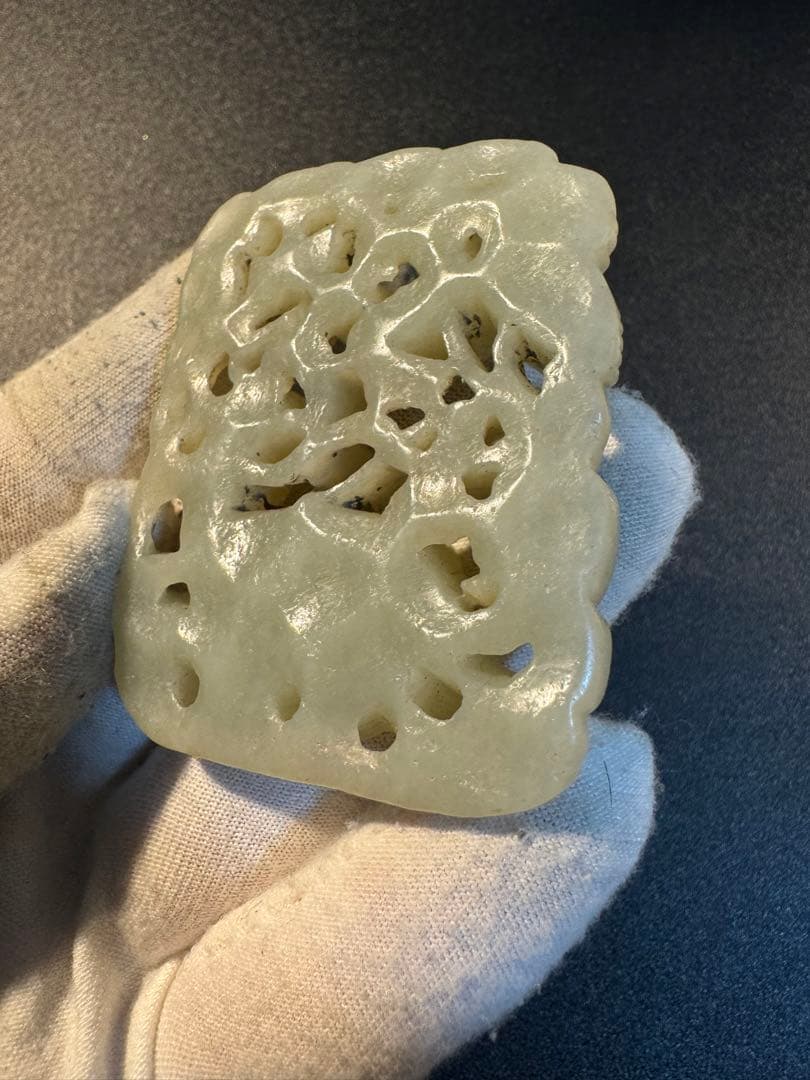 犬　本玉 天然石古砡 和田玉 清時代中国古美術骨董 雕刻 開運風水 極細工