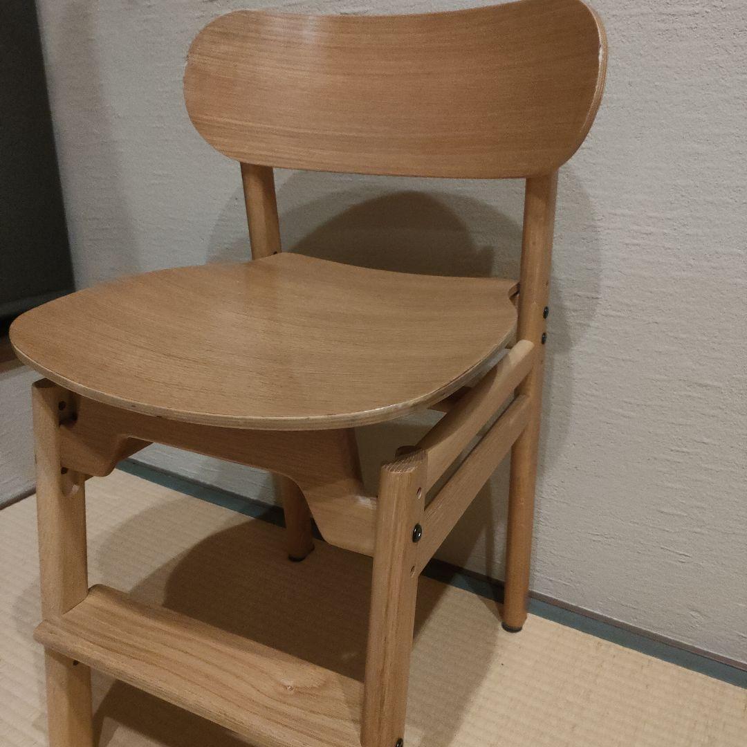 アクタス★学習椅子 サークルシリーズ チェア オーク無垢　高さ調整椅子