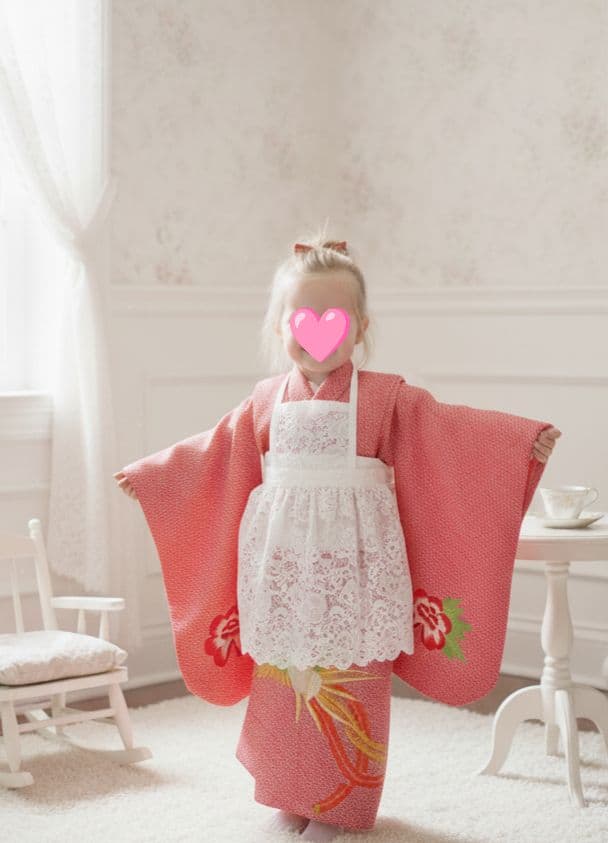 総絞り☆刺繍☆絹☆3歳着物☆七五三