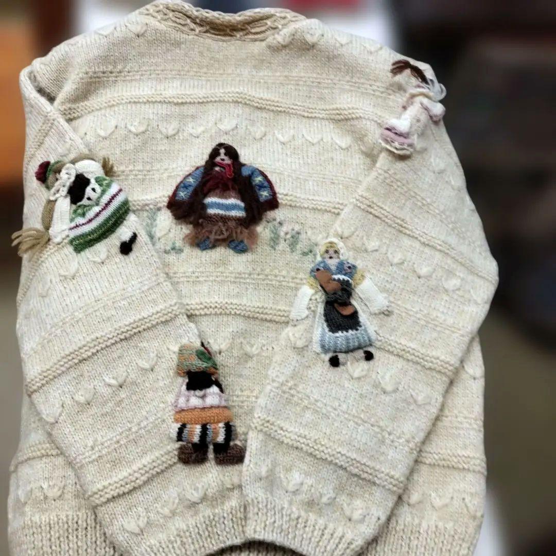 NOUGAT SUGAR　ヌガーシュガー　ニットカーディガン　刺繍　ヴィンテージ