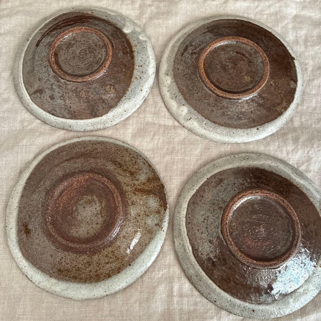益子焼き取皿　民藝　窯元　4枚セット