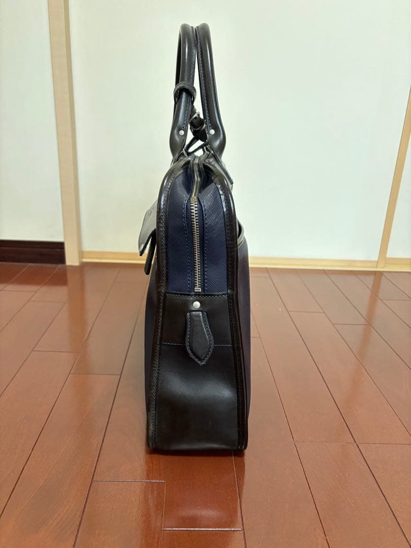 フェリージ　ビジネスバッグ　8637/2　オールレザー　紺ネイビー　保存袋付き