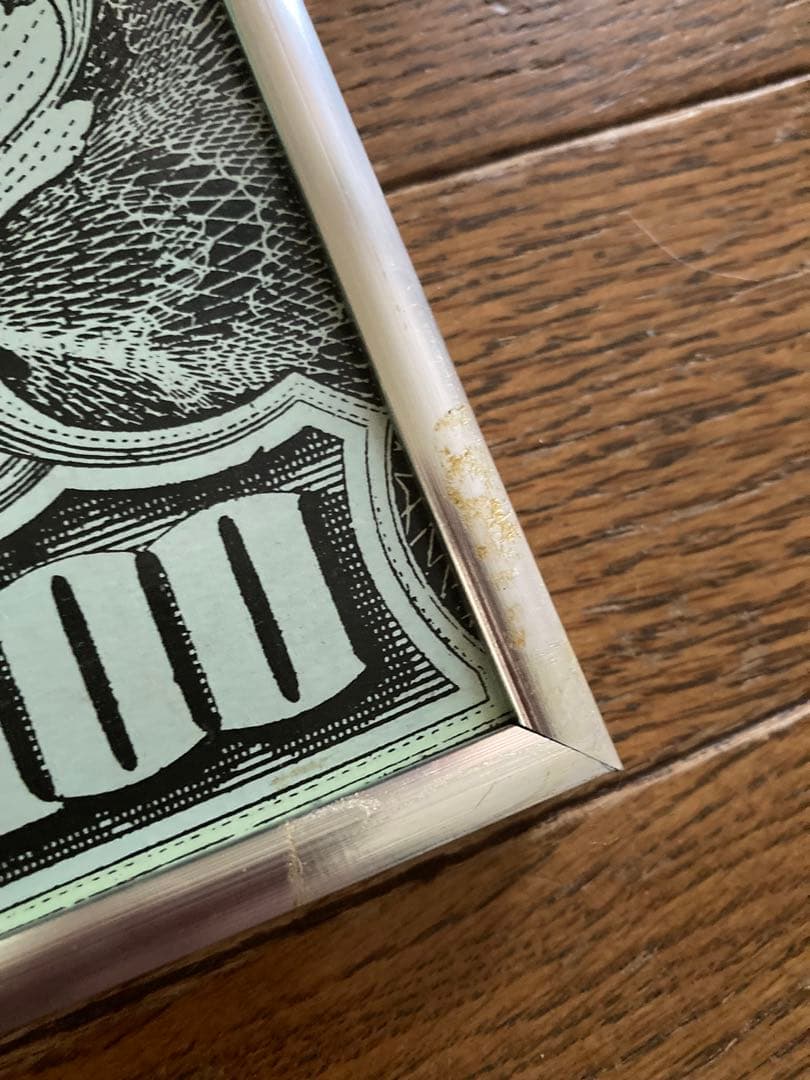 アメリカ100ドル紙幣デザイン アナログ時計　レア壁時計　年代物掛け時計