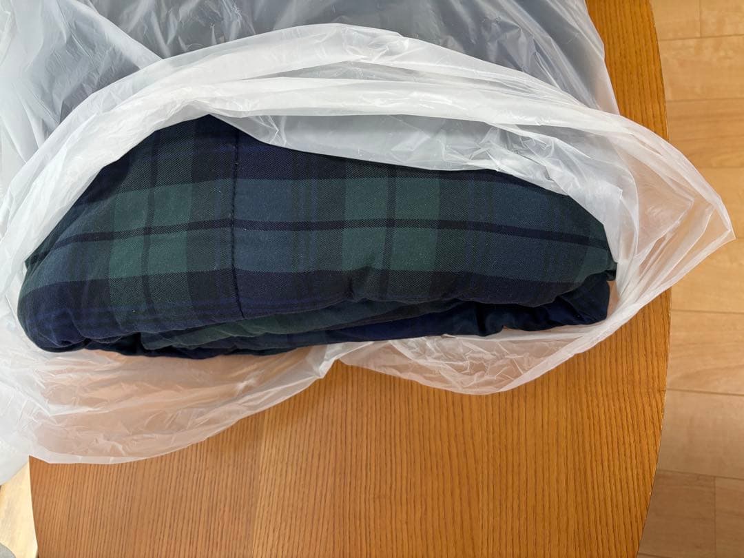 無印　木製楕円形　小　こたつテーブル(専用こたつ布団付き)