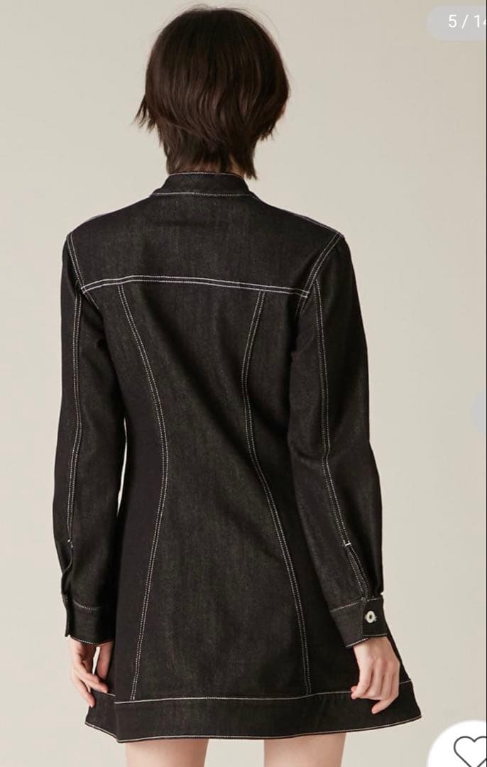 Lily Brown ボウタイデニムミニワンピース 2026年1月新作