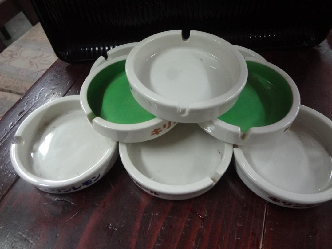 キリンビール/キリンレモン　オリジナル陶器灰皿　１０個セット　昭和レトロ