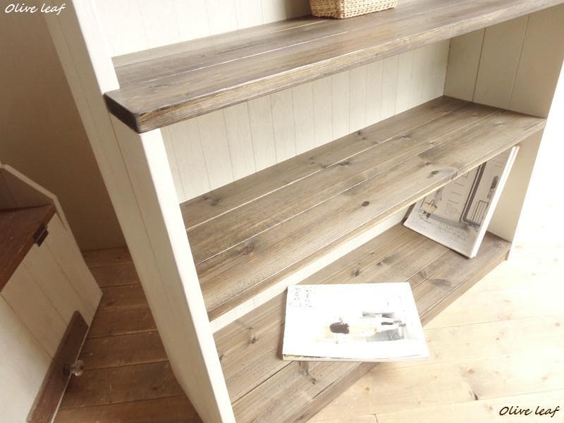 サイズ、デザインオーダー可！H120カップボード●シャビーエスプレッソ受注製作