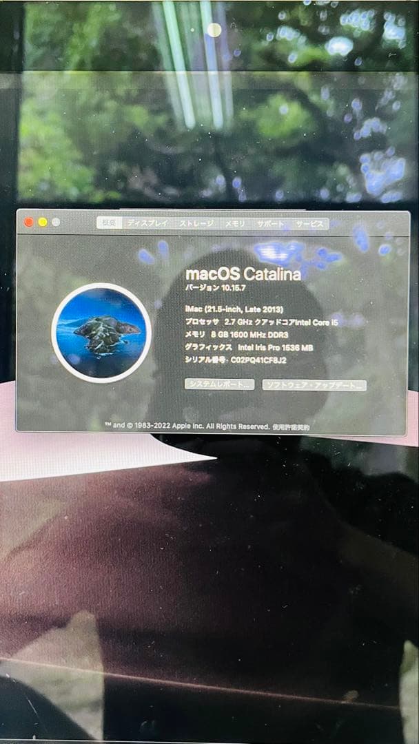 IMac21.5インチ Late2013メモリ8G HDD 1TB