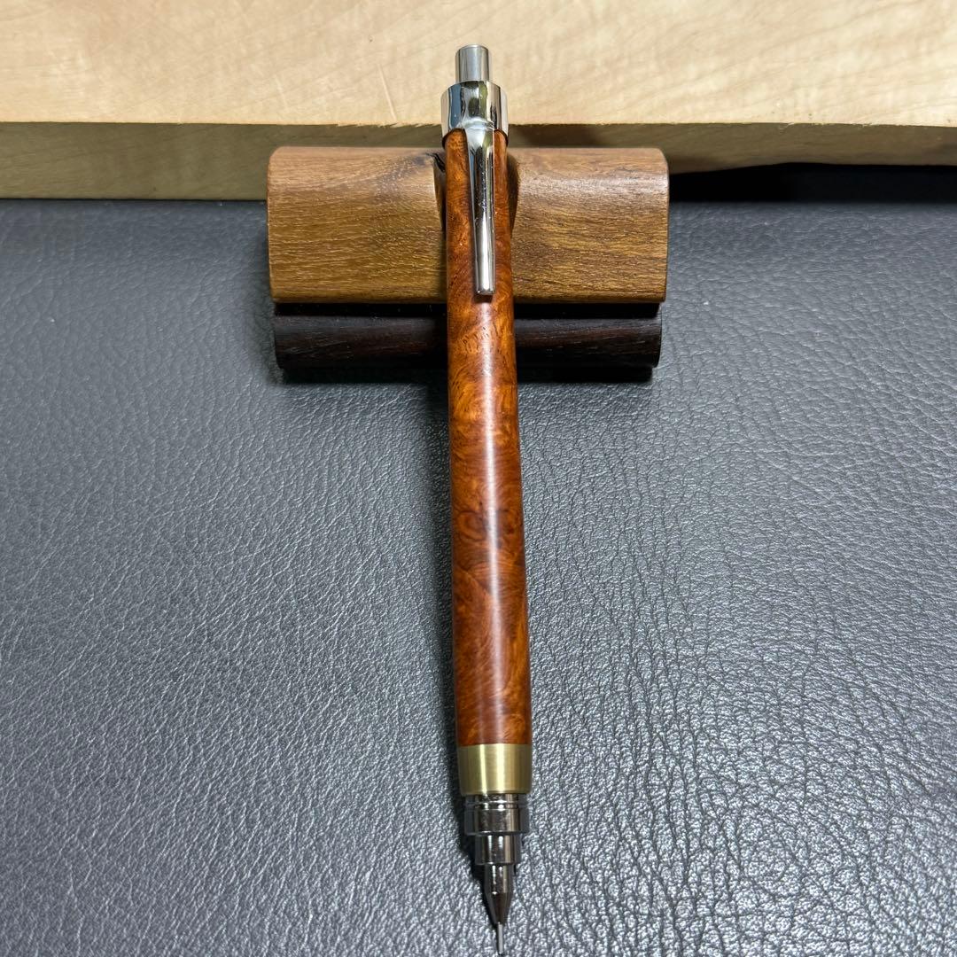 106花梨瘤　木製シャーペン　最強低重心　真鍮