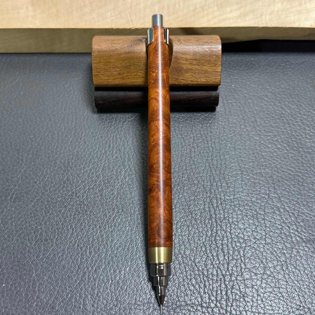 106花梨瘤　木製シャーペン　最強低重心　真鍮