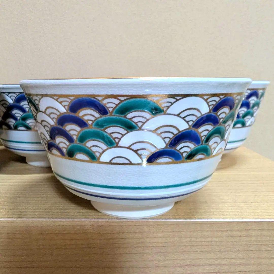 抹茶茶碗 数茶碗 10客 「青海波」 手塚桐鳳作 共箱あり