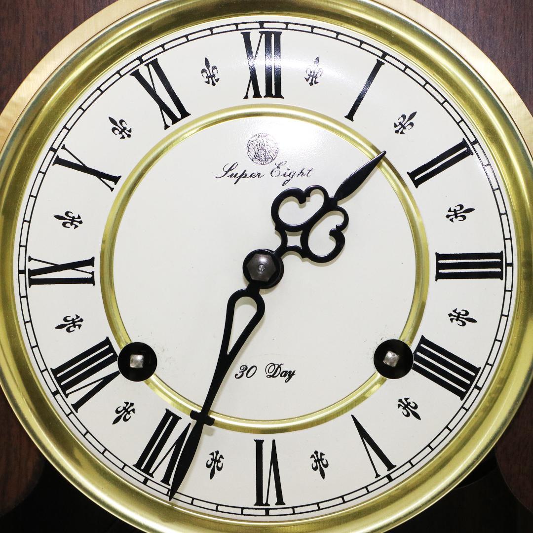愛知時計 Super Eight 30DAY 振り子時計 5390 ゼンマイ式