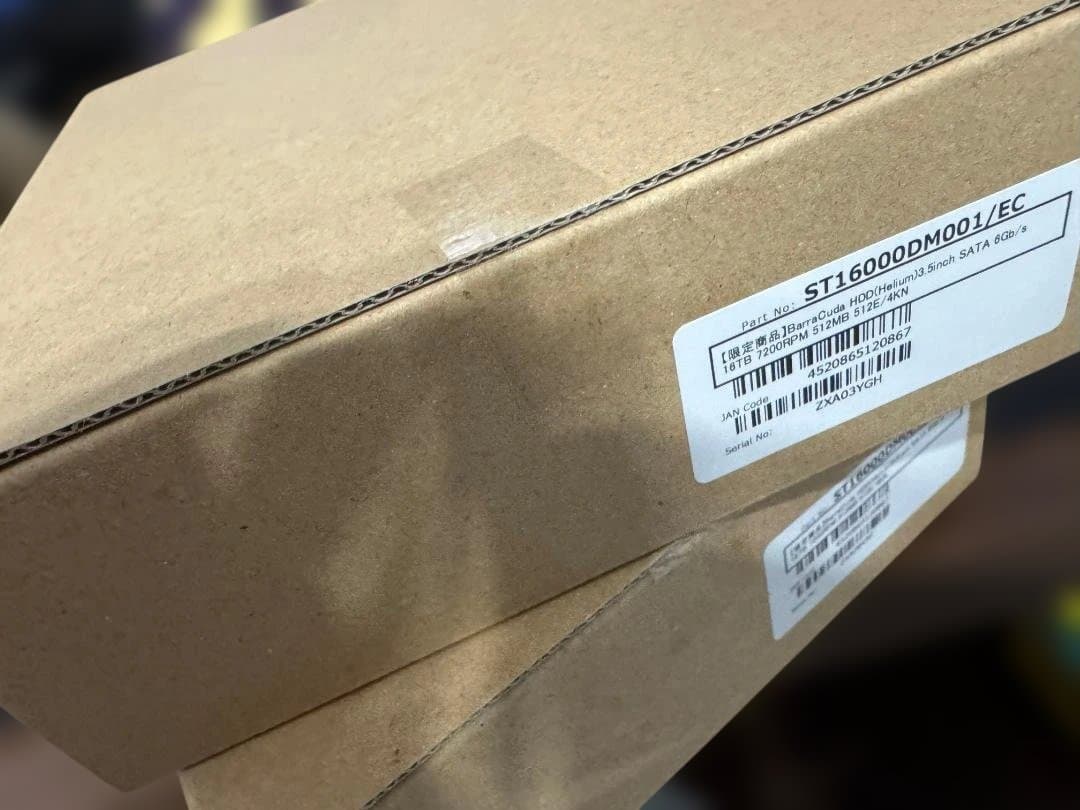 Seagate BarraCuda 16TB HDD 新品未使用 2台セット