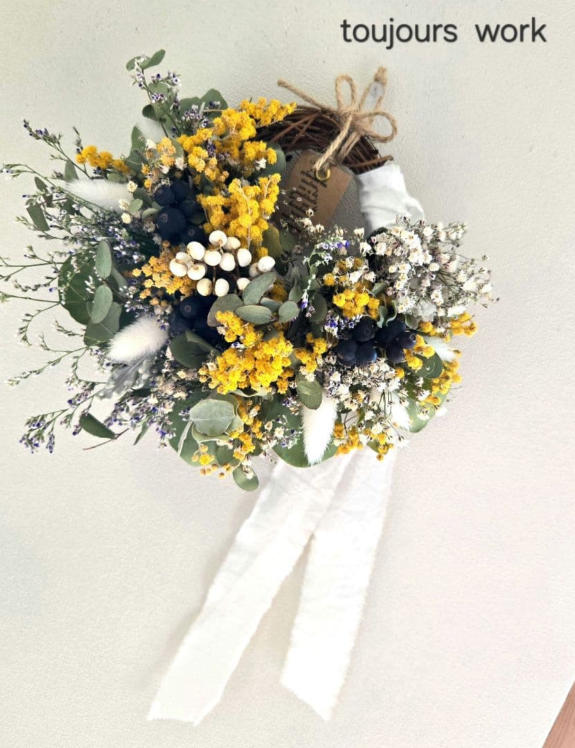 ◇ミモザリース◇ナチュラル◇ミモザ