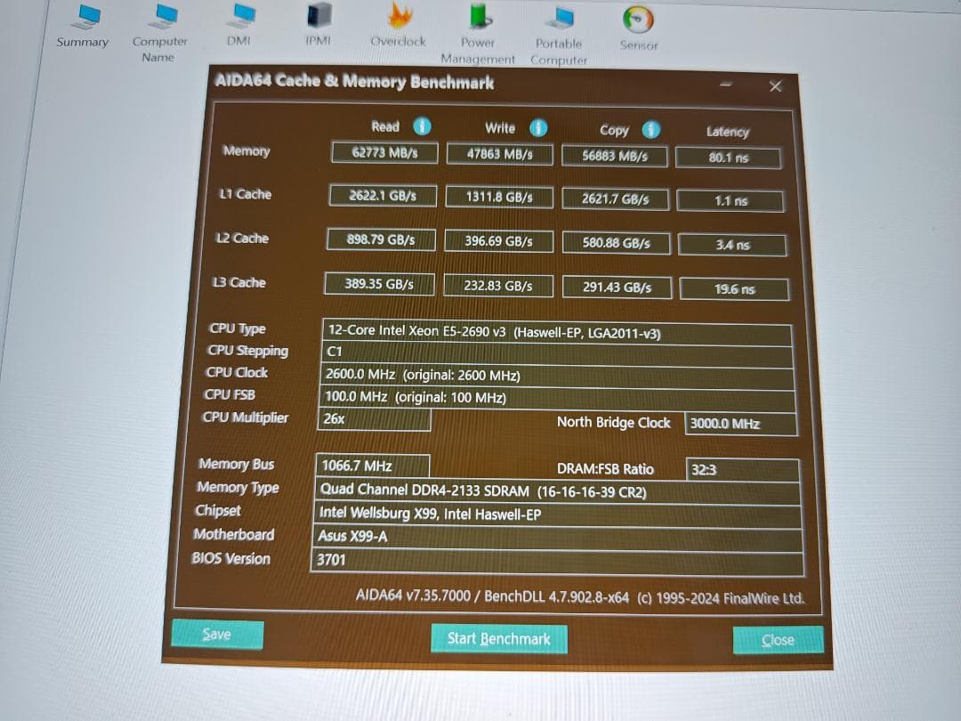 XEON E5 2690V3 + ASUS X99-A + メモリー　セット