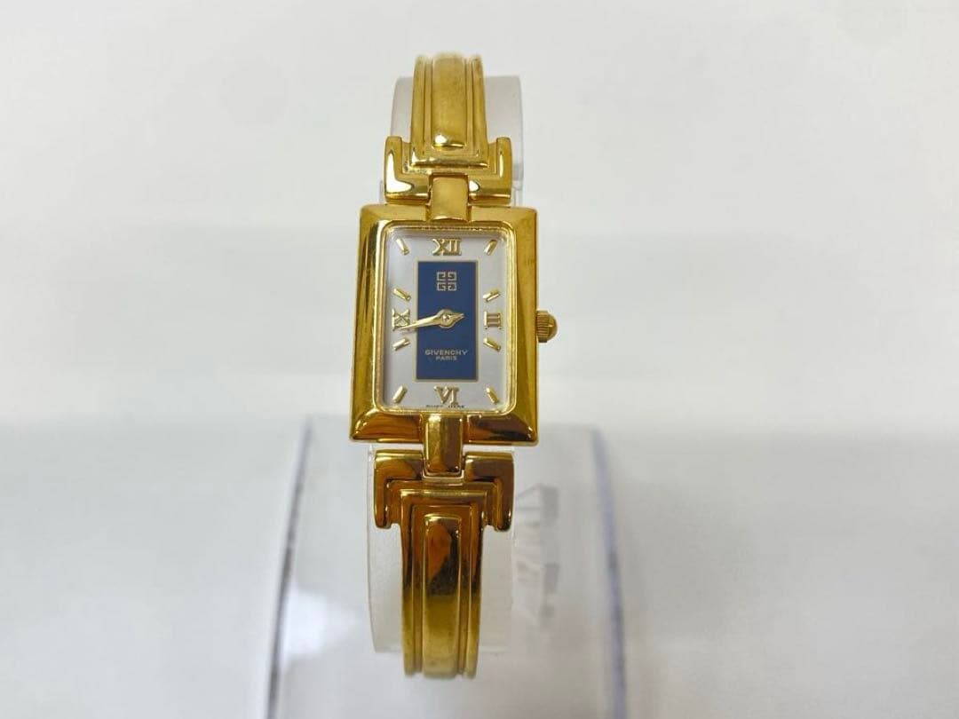 【不動】GIVENCHY ジバンシー ゴールド スクエア レディース腕時計